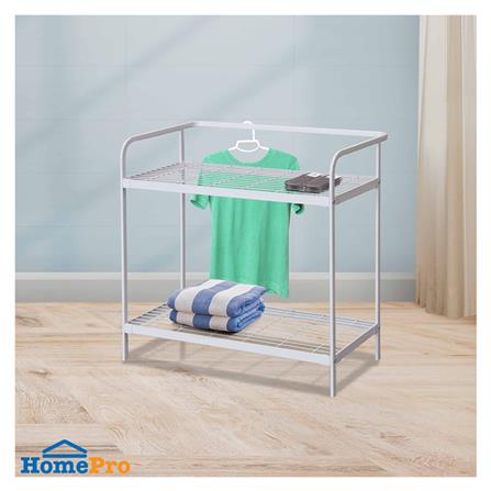 ราวแขวนพร้อมชั้นวาง 2 ชั้น PLIM COCO 80 ซม. สีขาว_3