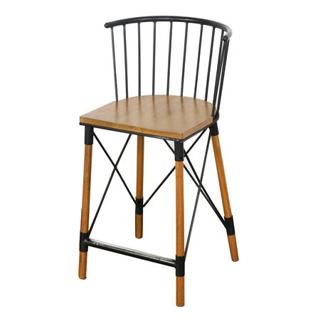 เก้าอี้บาร์ไม้สัก SPRING ROUND LEG_0