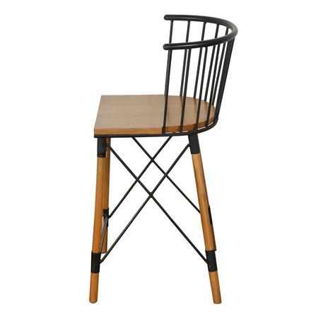 เก้าอี้บาร์ไม้สัก SPRING ROUND LEG_1