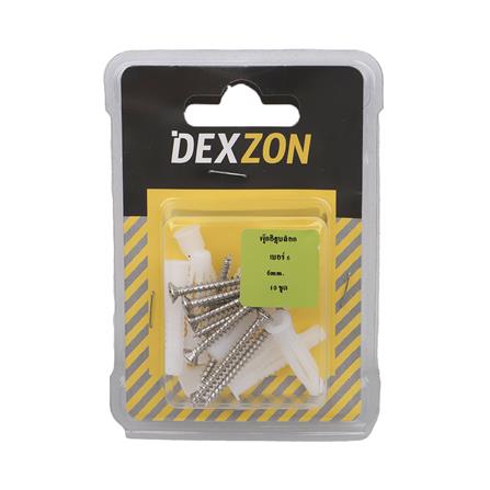 พุกอิฐบล็อกพร้อมสกรู DEXZON HNA-6 6 นิ้ว 10 ตัว_1