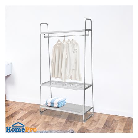 ราวแขวนผ้า+ชั้นวาง 3 ชั้น PLIM COCO 90 ซม. สีขาว_3