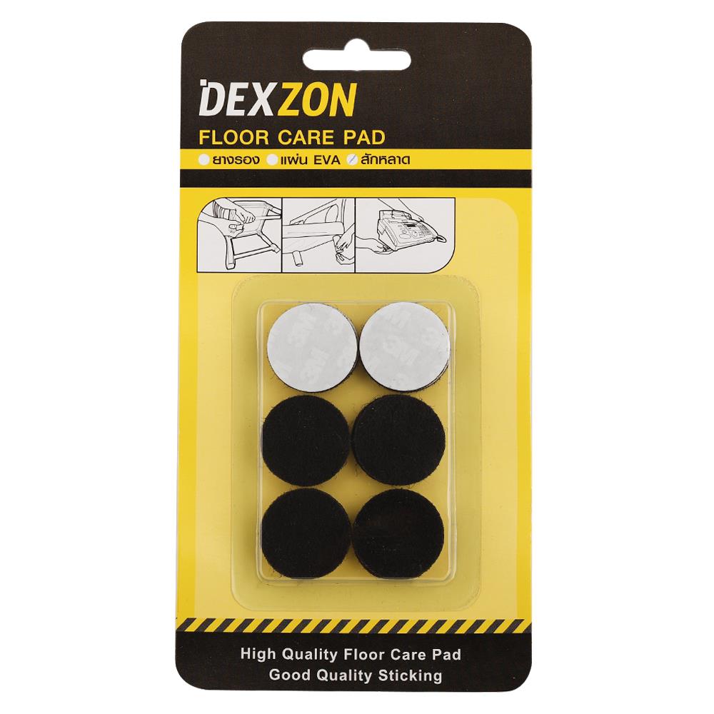 สักหลาดกลม DEXZON 25X3 มม. สีดำ 12 ชิ้น