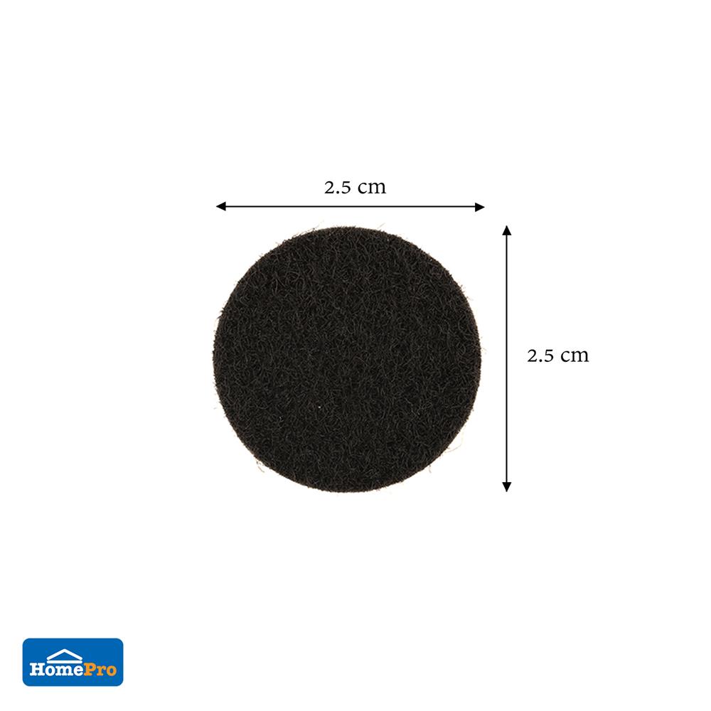 สักหลาดกลม DEXZON 25X3 มม. สีดำ 12 ชิ้น