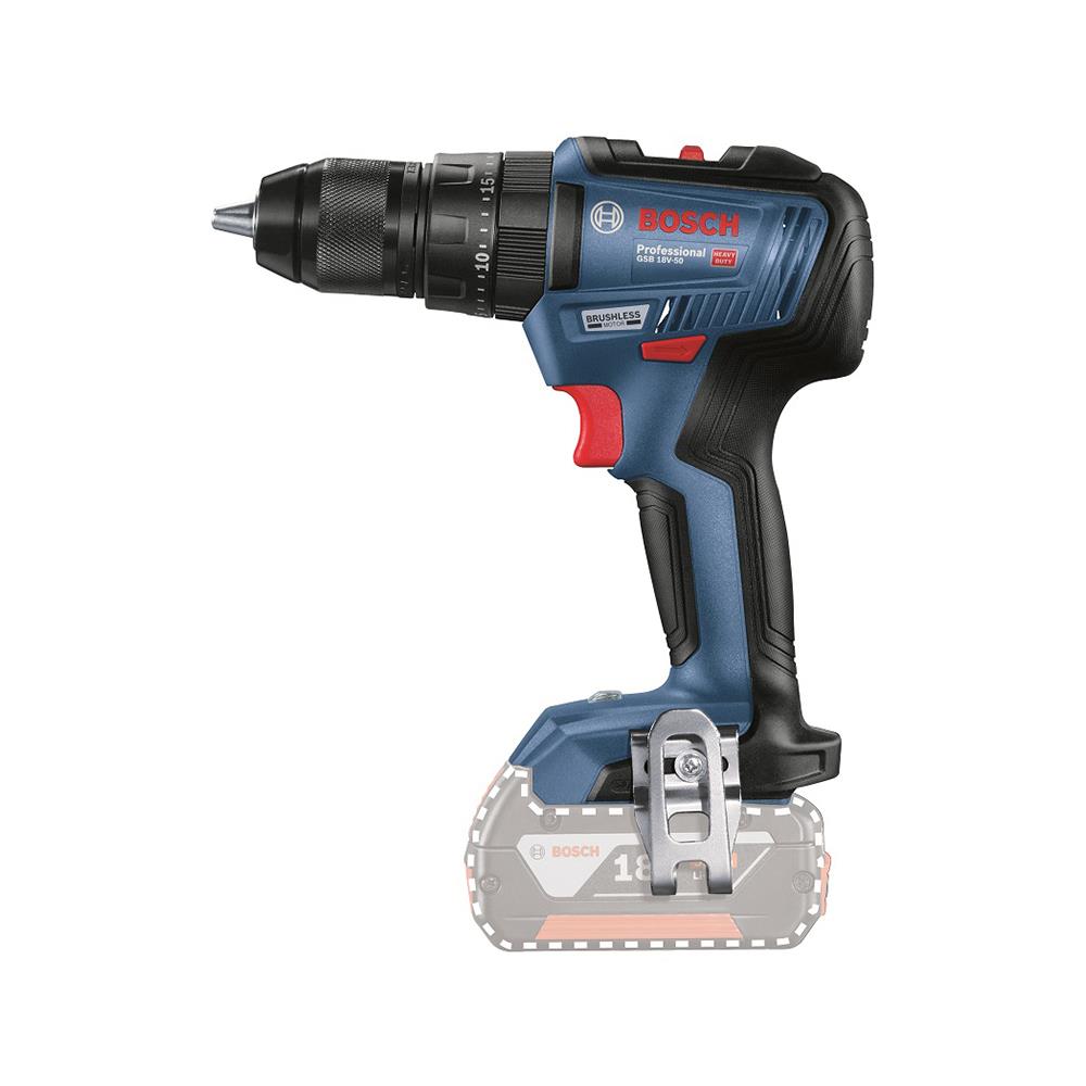 สว่านกระแทกไร้สาย (เฉพาะตัวเครื่อง) BOSCH GSB 18V-50 18 โวลต์