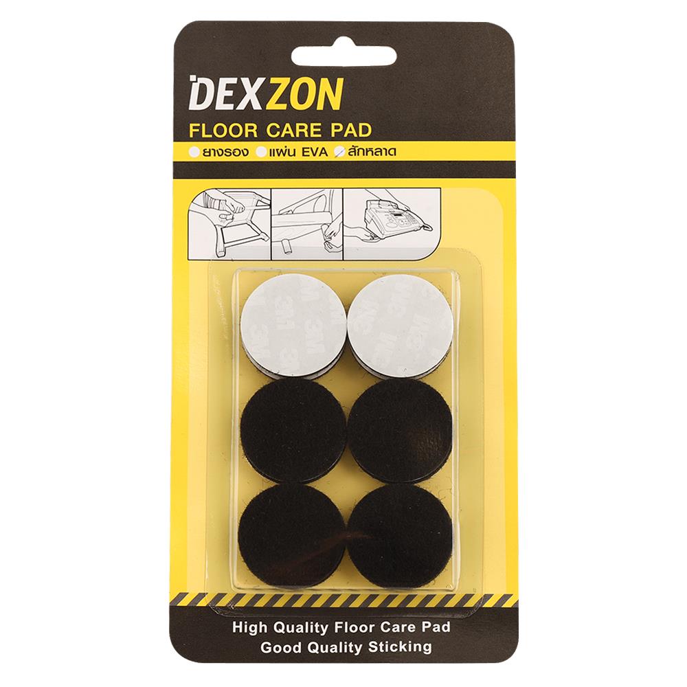 สักหลาดกลม DEXZON 30X3 มม. สีดำ 12 ชิ้น