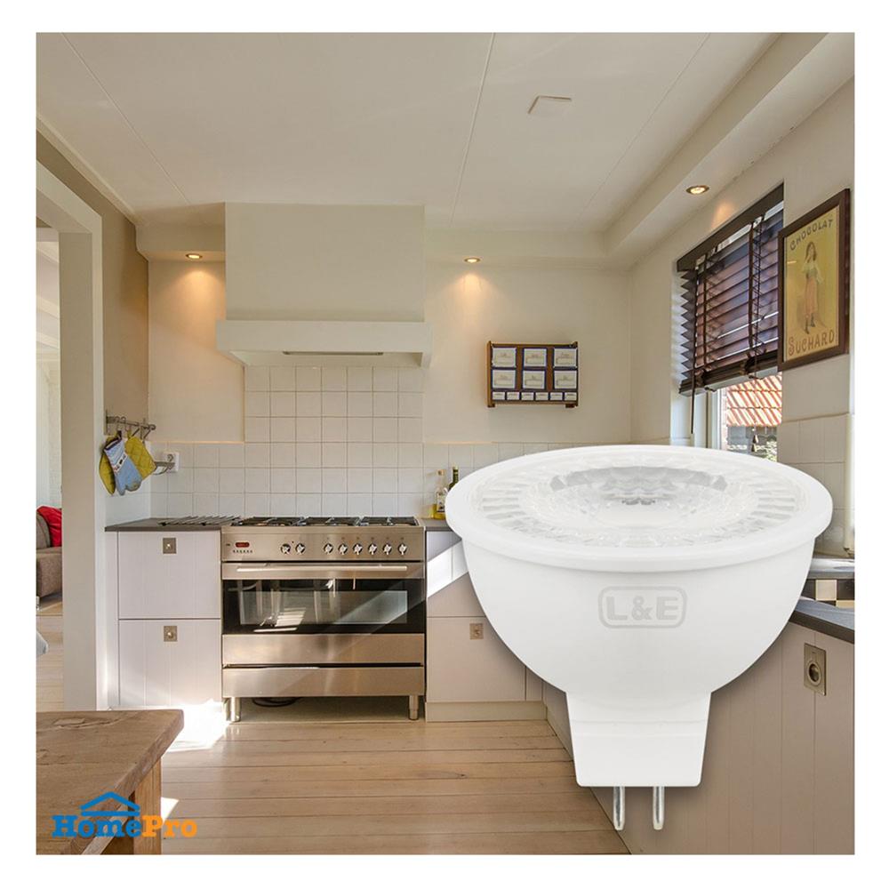หลอด LED L&E MR16 6 วัตต์ WARMWHITE 36 BEAM ANGLE GU5.3