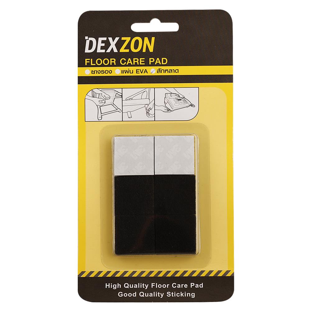 สักหลาดเหลี่ยม DEXZON 25X3 มม. สีดำ 12 ชิ้น