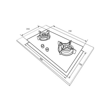 เตาฝังแก๊ส MEX V4731M 73 ซม._7