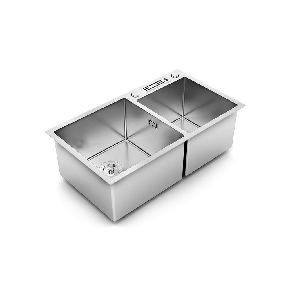 ซิงค์ฝัง 2หลุม LTP DN8045 สเตนเลส