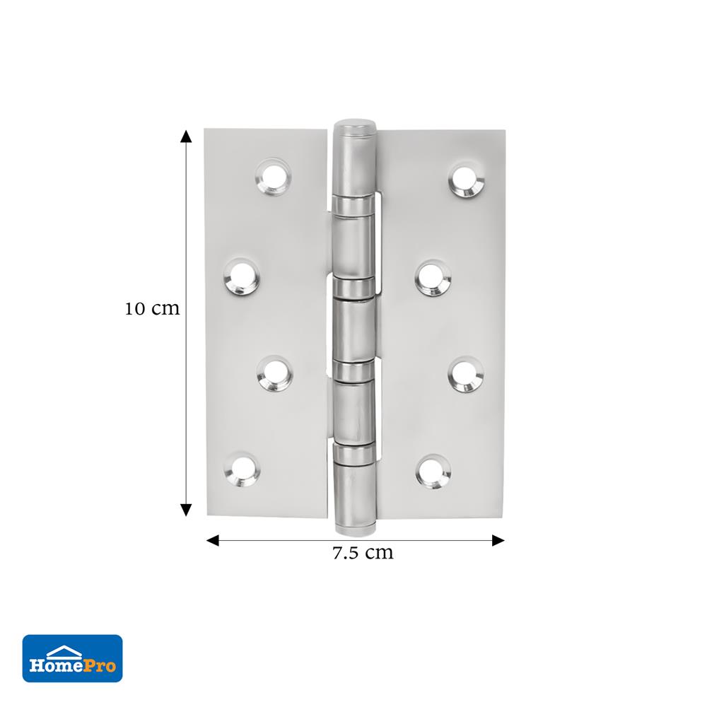 บานพับ 4X3 นิ้ว AZLE 268/432 สีสเตนเลส แพ็ก 4 ชิ้น