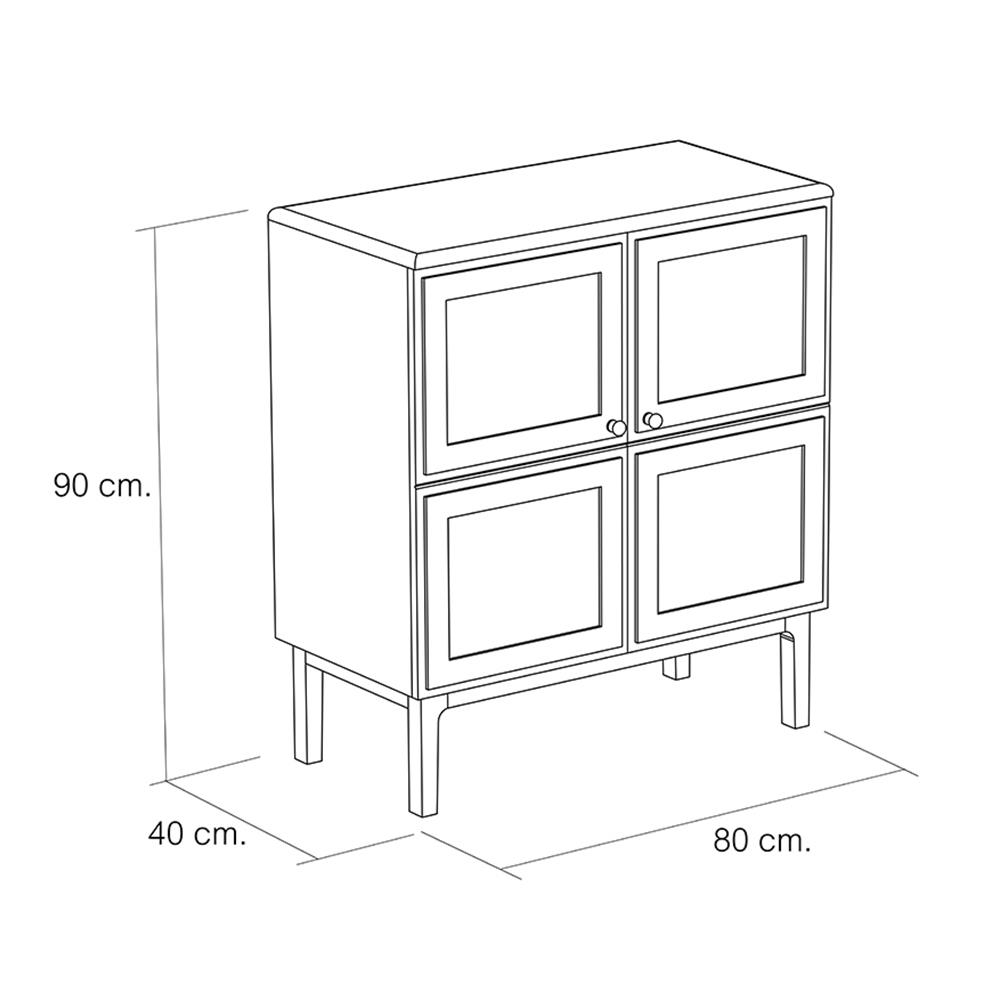 ตู้ WHOOP MABURU 80 ซม. สี MIST GREY