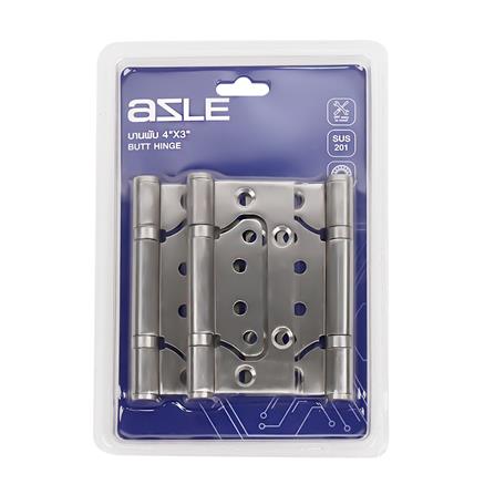 บานพับ 4X3 นิ้ว AZLE 268 ไม่เซาะร่อง สีสเตนเลส แพ็ก 3 ชิ้น_2