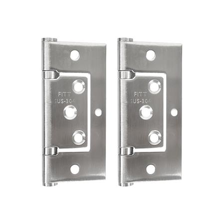 บานพับ 4X3 นิ้ว AZLE 268 SUS 304 ไม่เซาะร่อง สีสเตนเลส แพ็ก 2 ชิ้น