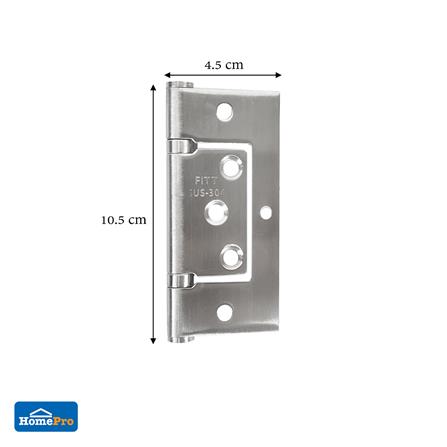 บานพับ 4X3 นิ้ว AZLE 268 SUS 304 ไม่เซาะร่อง สีสเตนเลส แพ็ก 2 ชิ้น_3