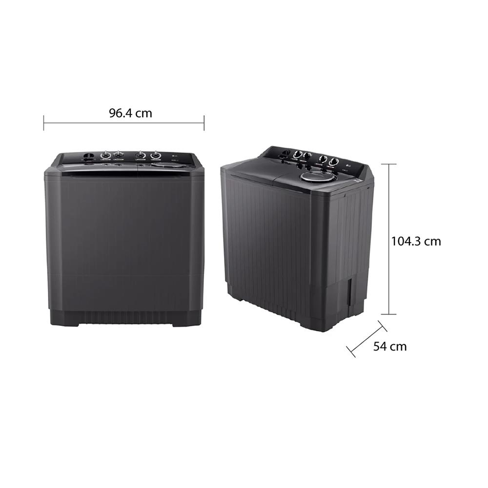 เครื่องซักผ้า 2 ถัง LG TT18NAPG 18 กก. สีดำ
