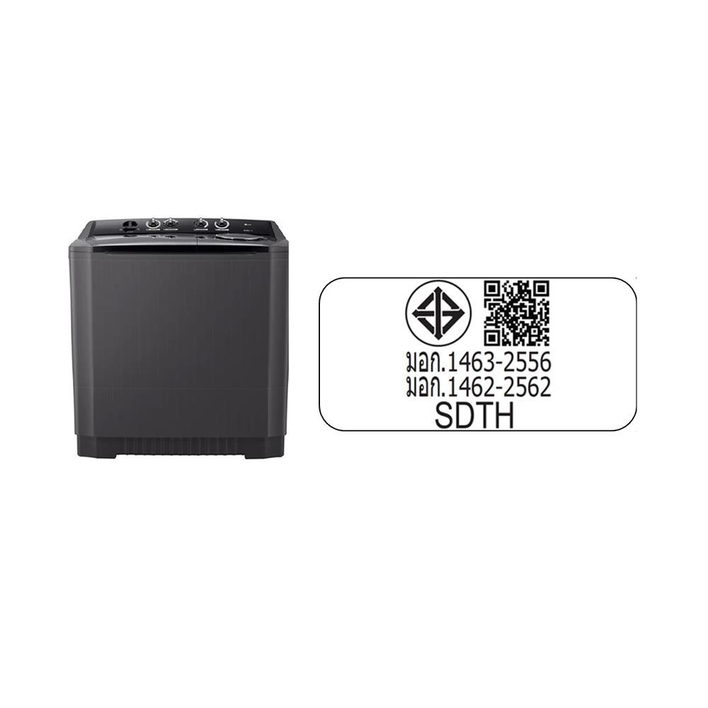 เครื่องซักผ้า 2 ถัง LG TT18NAPG 18 กก. สีดำ