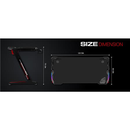 D.I.Y. โต๊ะเกมมิ่ง SIGNO GT-100 สีดำ_14