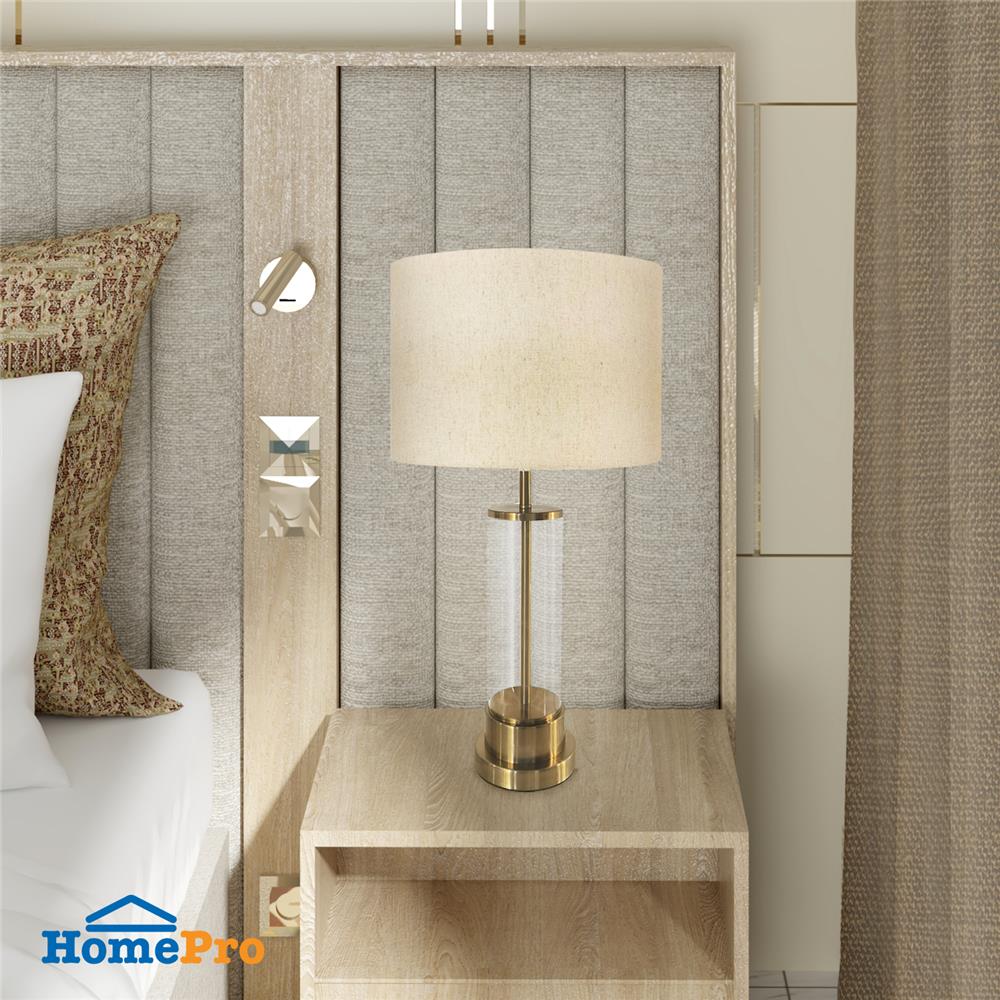 ไฟตั้งโต๊ะ CARINI MT5229 สีขาว/ใส/ทอง