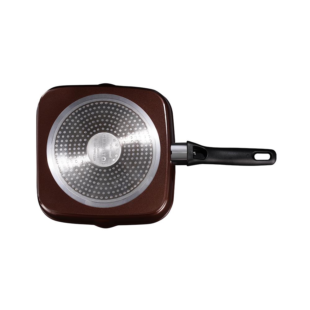 กระทะย่างสีเหลี่ยม 24 ซม. SEAGULL กลาดิเอเตอร์ ไฟว์จีเอ็กซ์ อินดักชัน