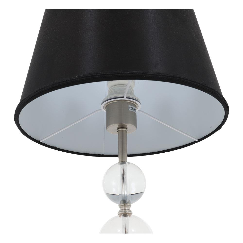 ไฟตั้งโต๊ะ CARINI MT5319 สีดำ/ใส/เงิน