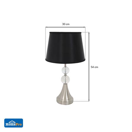 ไฟตั้งโต๊ะ CARINI MT5319 สีดำ/ใส/เงิน_6