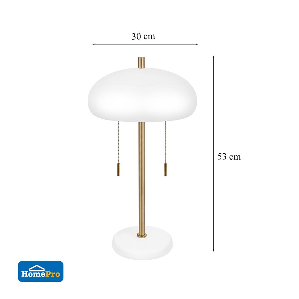 ไฟตั้งโต๊ะ CARINI MT5249 สีขาว/ทอง