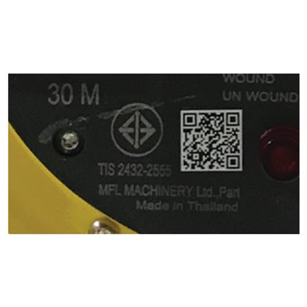 ล้อเก็บสายไฟ พร้อมเบรคเกอร์กันไฟดูด ELECKTA ET-BC1530 3600 วัตต์ 30 เมตร สีเหลือง_4