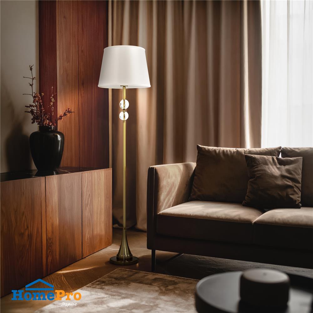 ไฟตั้งพื้น CARINI ML5319 สีขาว/ใส/ทอง 1 หัว