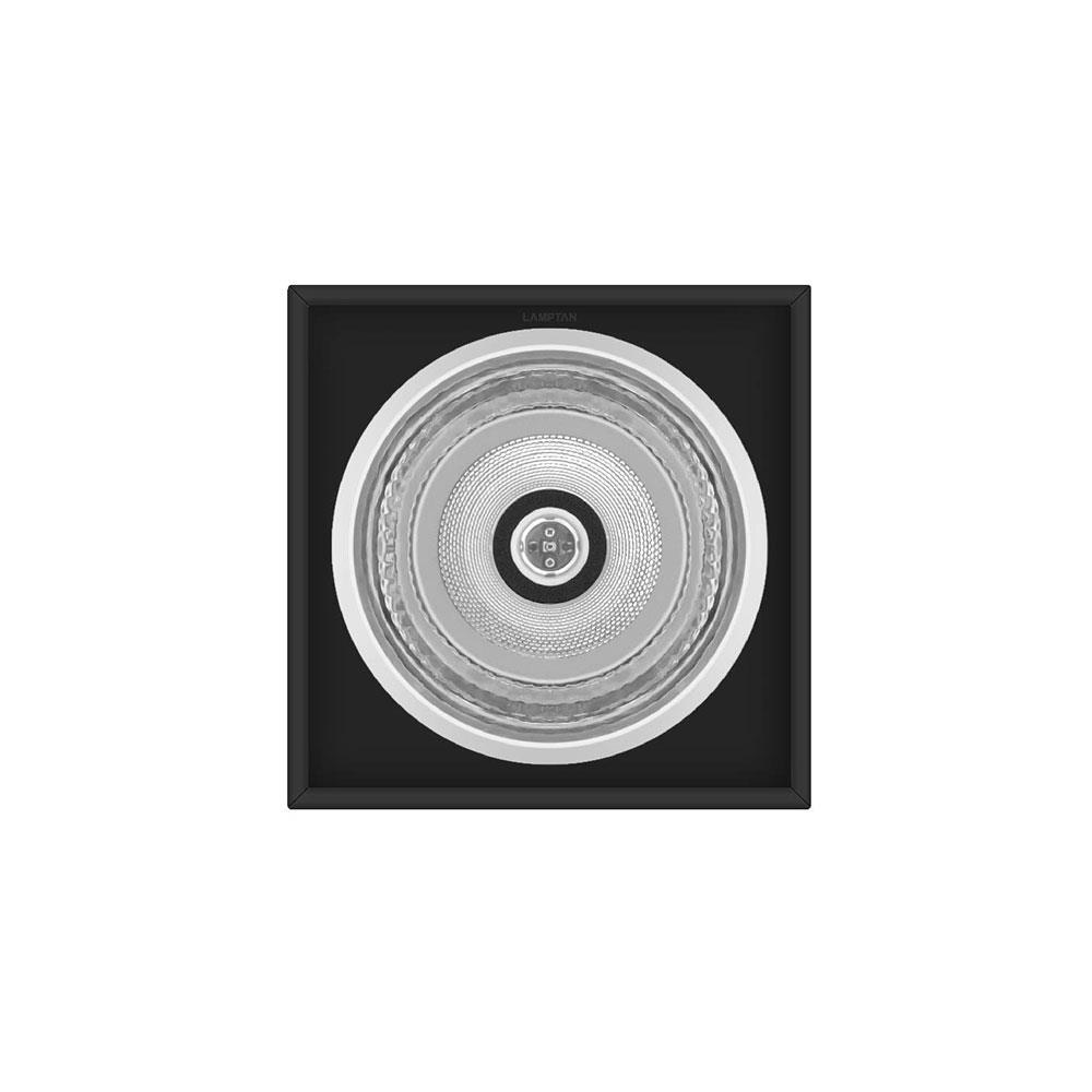 ดาวน์ไลท์ LAMPTAN SURFACE สีดำ 4 นิ้ว เหลี่ยม