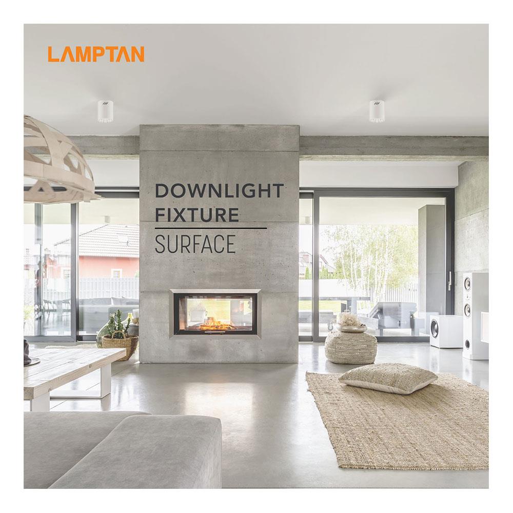 ดาวน์ไลท์ LAMPTAN SURFACE สีดำ 4 นิ้ว เหลี่ยม