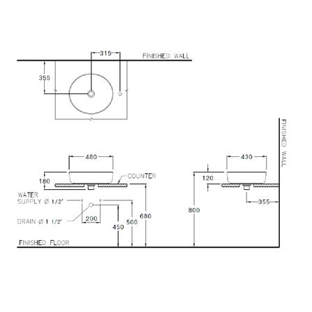 อ่างล้างหน้า COTTO C00080 สีขาว_1