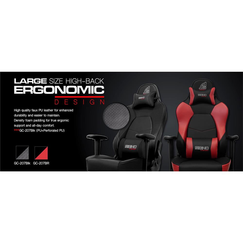 D.I.Y. เก้าอี้เกมมิ่ง SIGNO BRANCO GC-207BLK สีดำ