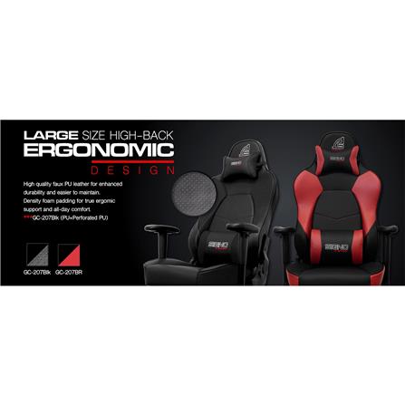 D.I.Y. เก้าอี้เกมมิ่ง SIGNO BRANCO GC-207BLK สีดำ_4