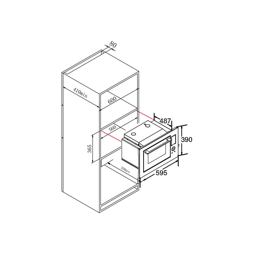 ไมโครเวฟฝังดิจิตอล AXIA INT 23 TFT MWO