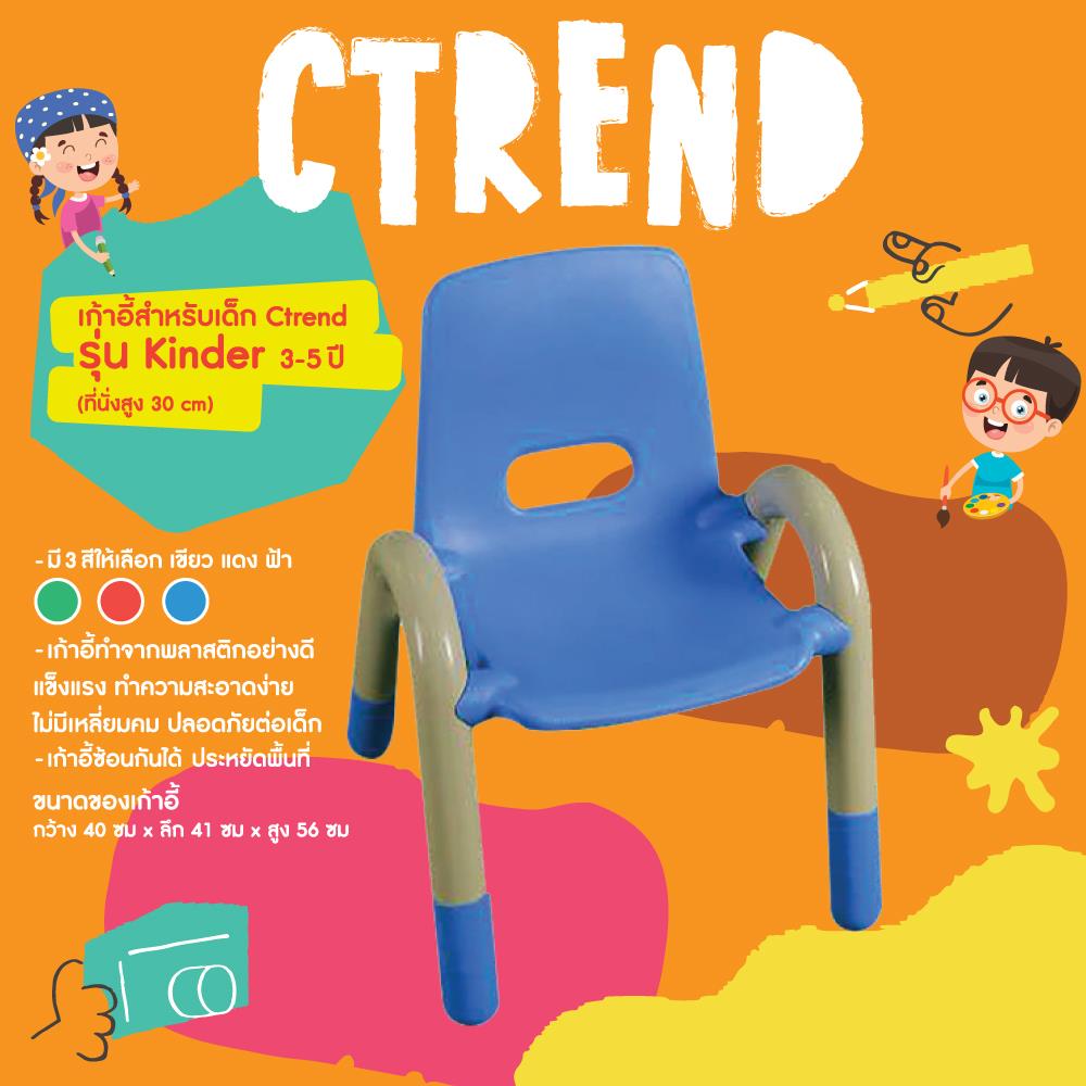 เก้าอี้เด็กพลาสติก CTREND KINDER สีน้ำเงิน