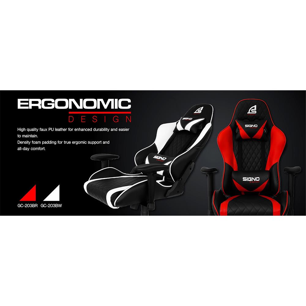 D.I.Y. เก้าอี้เกมมิ่ง SIGNO BAROCCO GC-203BR สีดำ/แดง