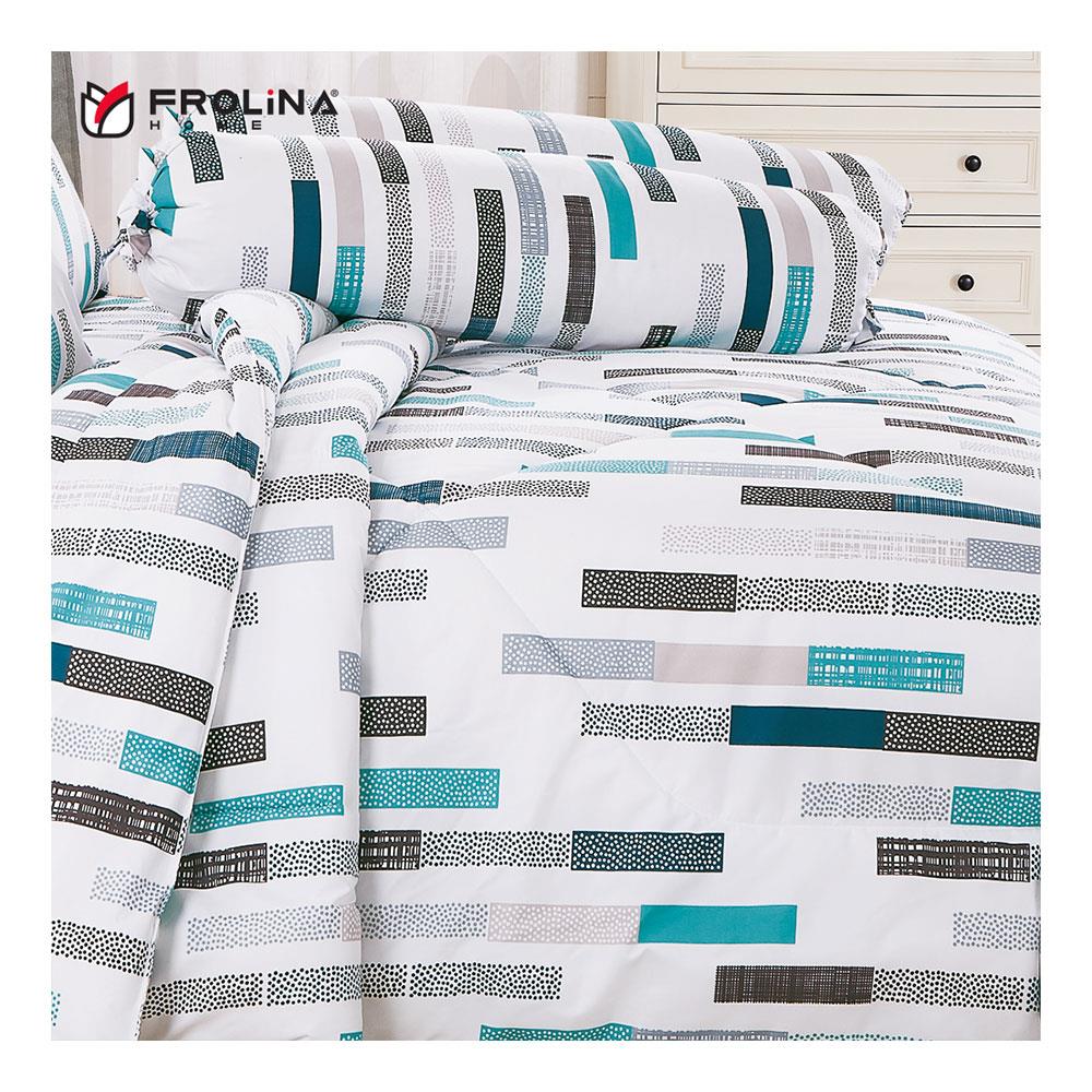 ชุดผ้าปูที่นอน 6 ฟุต 6 ชิ้น FROLINA MICROTEX DF011