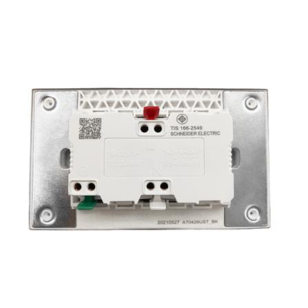 ชุดเต้ารับ 3 ขา 2 ช่อง SCHNEIDER A70426UST_BK  สีดำ_1