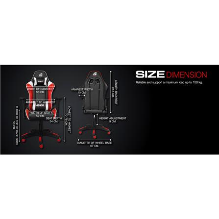 D.I.Y. เก้าอี้เกมมิ่ง SIGNO BAROCK GC-202BW สีดำ/ขาว_13