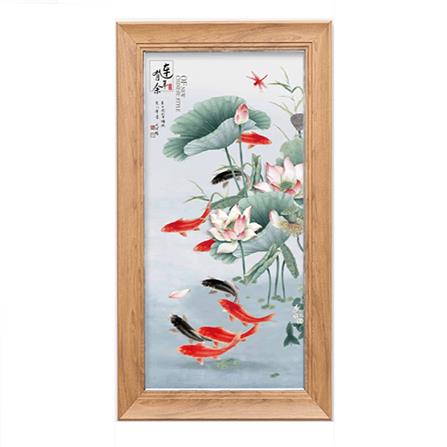 กรอบรูปเหล่าปลาคาร์ฟกับดอกบัว DOSEART B01 40x80 ซม.