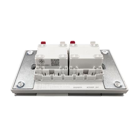 ชุดสวิตช์ทางเดียว 2 ช่อง SCHNEIDER A7032F_GY สีเทา_2