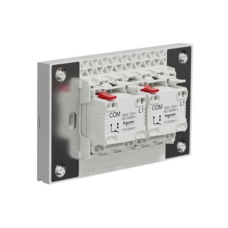 ชุดสวิตช์ทางเดียว 2 ช่อง SCHNEIDER A7032F_GY สีเทา_1