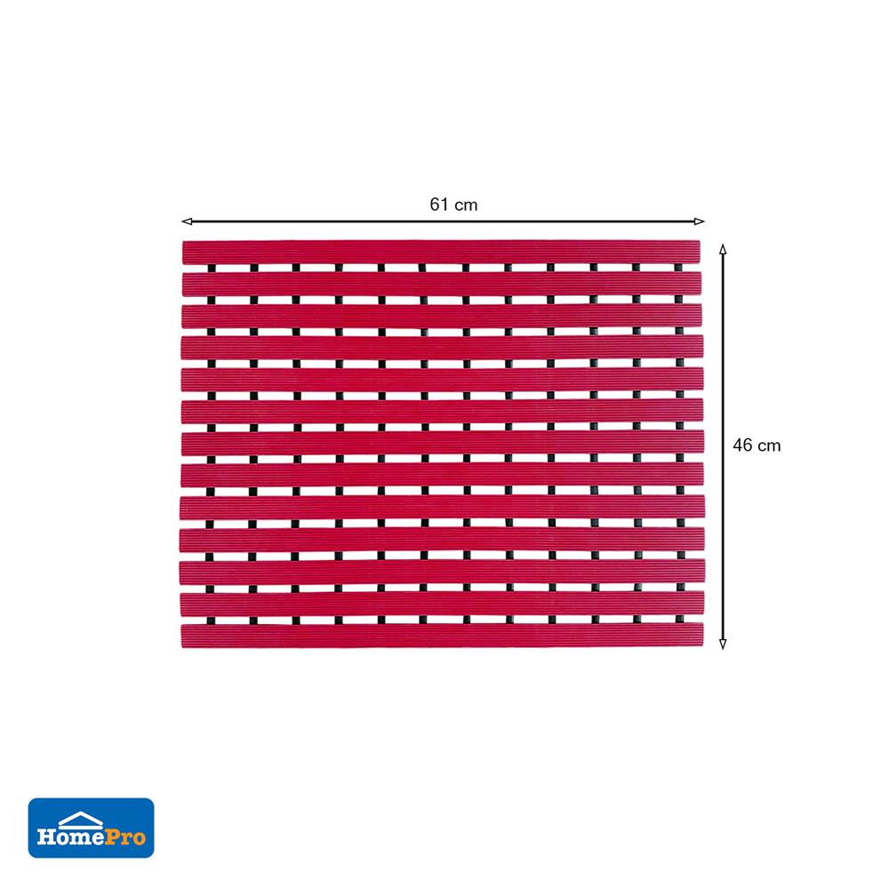 แผ่นกันลื่น HOME LIVING STYLE CARLIN 46X61 ซม. สีแดง