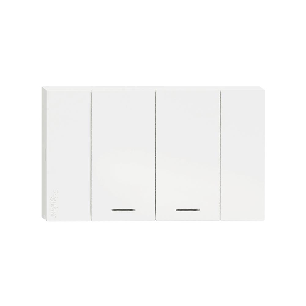 ชุดสวิตช์ทางเดียว 2 ช่อง SCHNEIDER  A7032F_WH สีขาว
