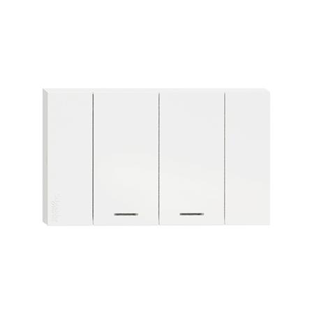 ชุดสวิตช์ทางเดียว 2 ช่อง SCHNEIDER  A7032F_WH สีขาว