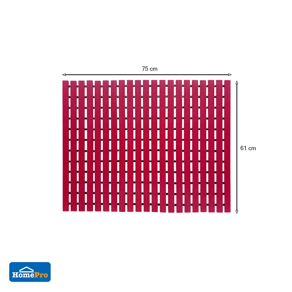 แผ่นกันลื่น HOME LIVING STYLE CARLIN 75X61 ซม. สีแดง