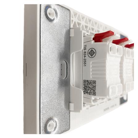 ชุดสวิตช์ทางเดียว 3 ช่อง SCHNEIDER A7033F_BK สีดำ_2