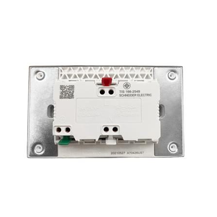 ชุดเต้ารับคู่ 3 ขา 2 ช่อง SCHNEIDER A70426UST_GY สีเทา_1