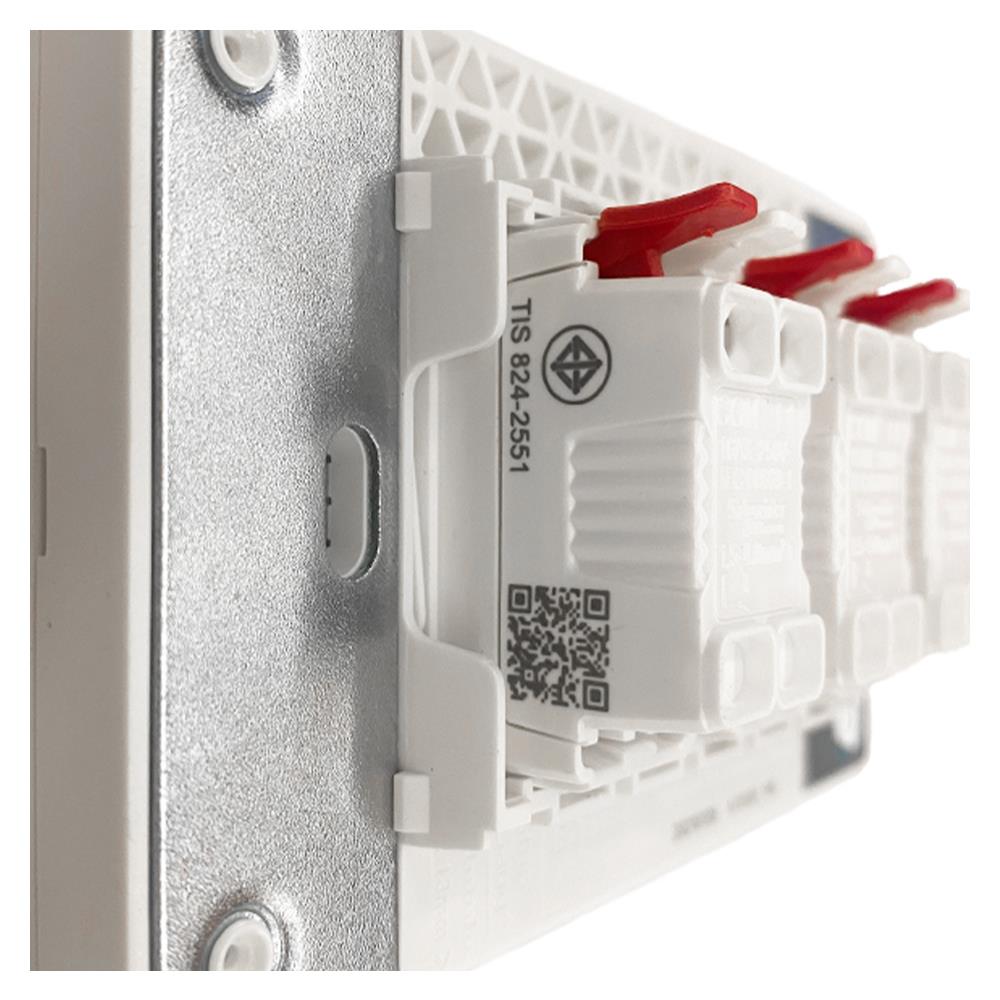 ชุดสวิตช์ทางเดียว 3 ช่อง SCHNEIDER A7033F_GY สีเทา