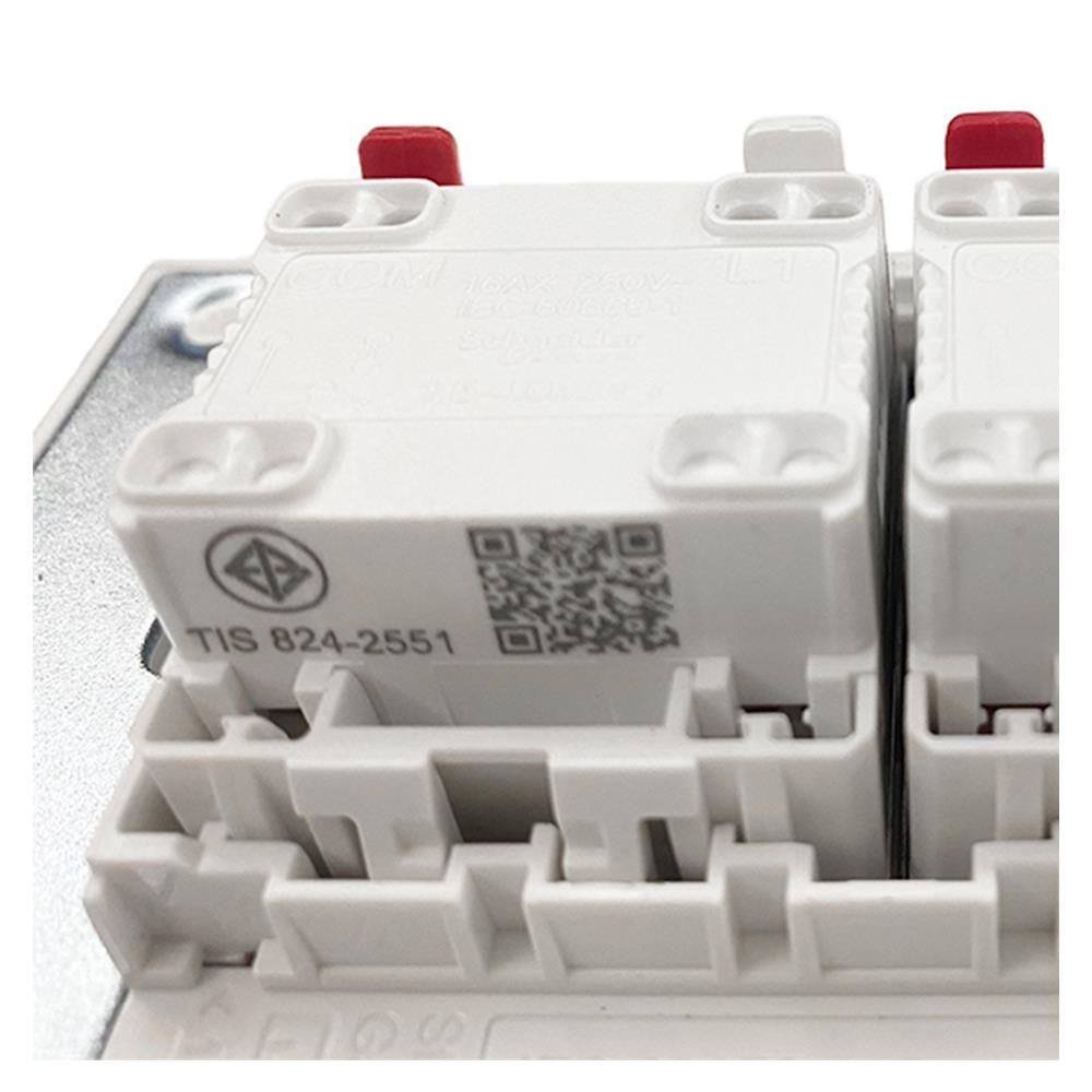 ชุดสวิตช์ทางเดียว 2 ช่อง SCHNEIDER A7032F_BK สีดำ